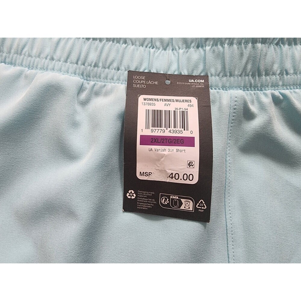 NWT Under Armour Women's Vanish 3" Shorts Athletic Black Size 2XL XXLMSRP $40 - Picture 3 of 8